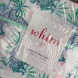 WHIM cheetah twin XL sheets